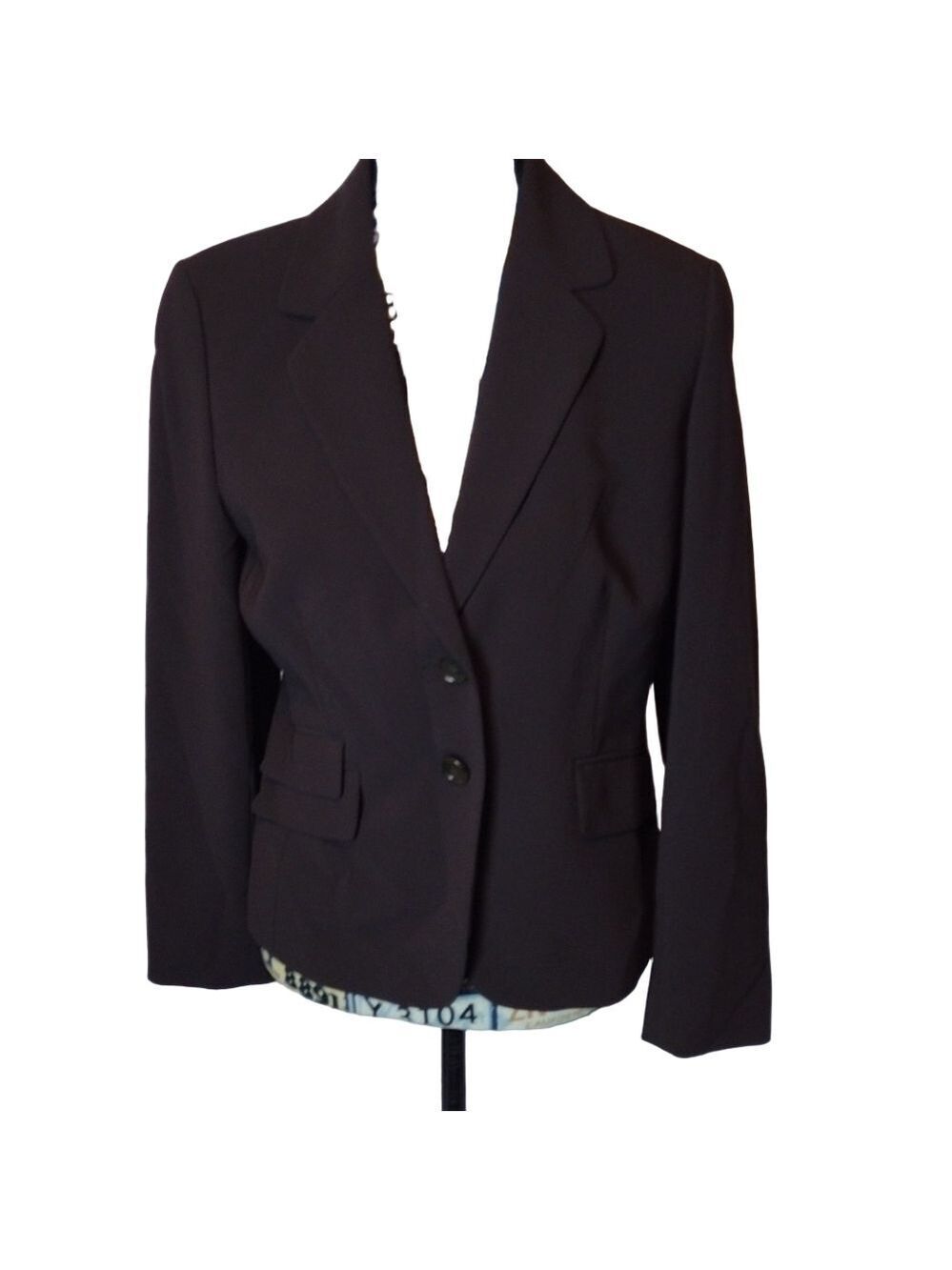 Ann TAYLOR - petites brown blazer with shoulder pads size 8 petite